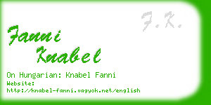 fanni knabel business card